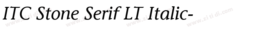 ITC Stone Serif LT Italic字体转换